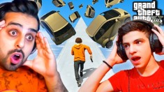 جی تی ای اما از آسمون روی سرمون ماشین میباره !! ابوالفضل ترکید