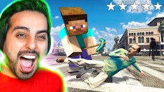 ماینکرفت اما داخل دنیای جی تی ای !!! از بانک دزدی کردیم