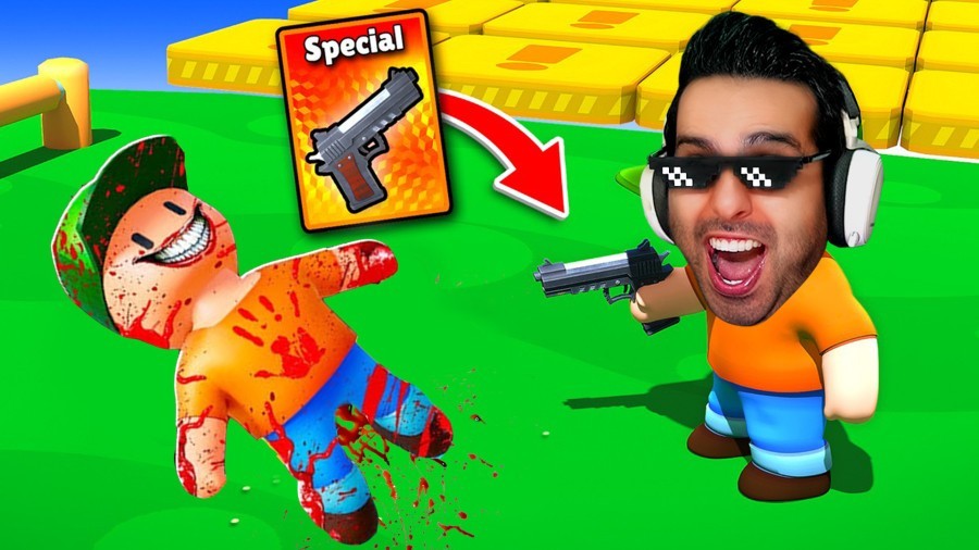 حساس ترین چالش عمرم  خارجیارو کتک زدم Stumble guys